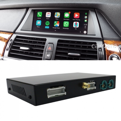 BMW X5 F15 factory radio screen add-on wireless carplay box interface android auto activation tool for NBT system headunit display