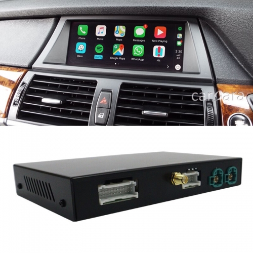 BMW X5 E70 CIC system radio retrofit wireless carplay interface module box android auto activate add-on for car headunit DVD monitor