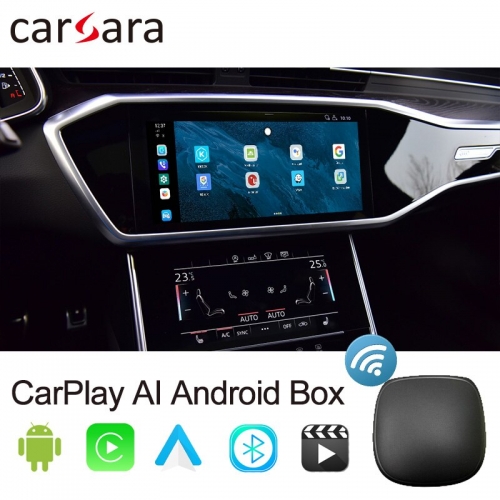 Carsara New Mini CarPlay Box AI Module 4+64G Android 9 OS Qualcomm Processor Smart Link Dongle for Car with OEM Wired Car Play
